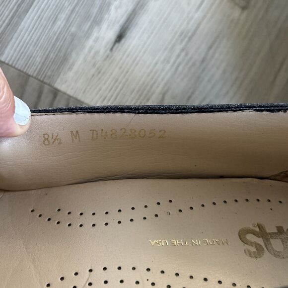 SAS Sonyo Heeled Slip Ons Portobello Patent Leather Taupe Made in USA Size 8.5 - Picture 6 of 14